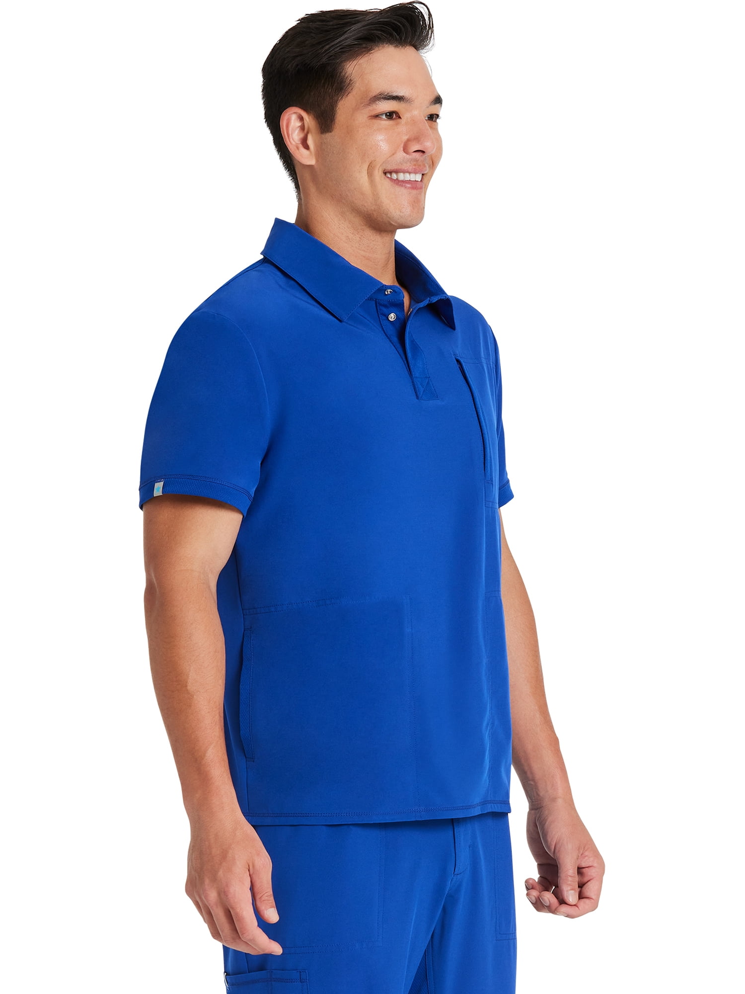 Scrubstar Men's Premium Performance Stretch Polo Scrub Top, Sizes XS-3XL
