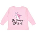 thumbnail image 3 of Inktastic Grammy Loves Me Unicorn Girls Girls Long Sleeve Toddler T-Shirt, 3 of 5