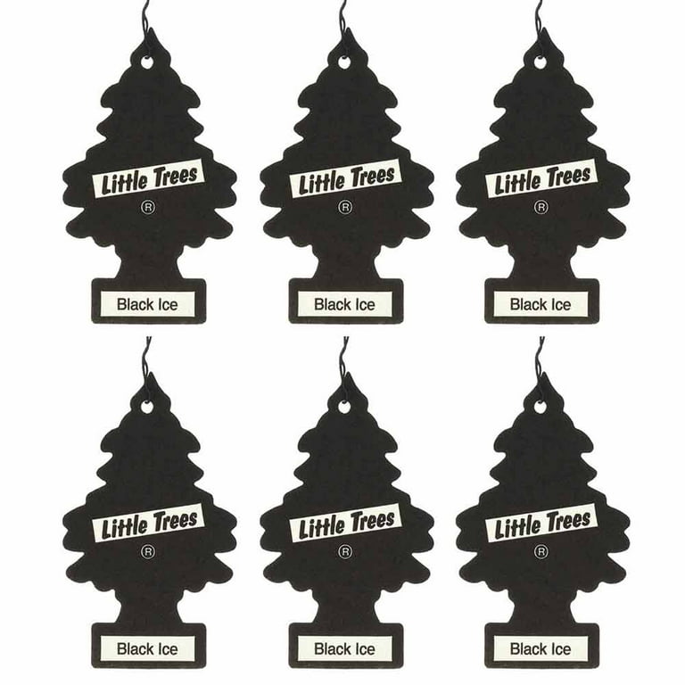 Little Trees 6 Black Ice Scent Air Freshener Car Auto Pack Home Hanging Office