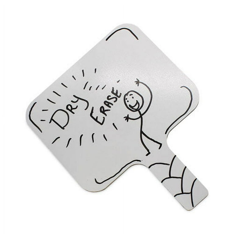 Dry Erase Paddle, 9.75 x 8, White Surface, 12/Pack Dry Erase Paddle, 9.75 x 8, White Surface, 12/Pack