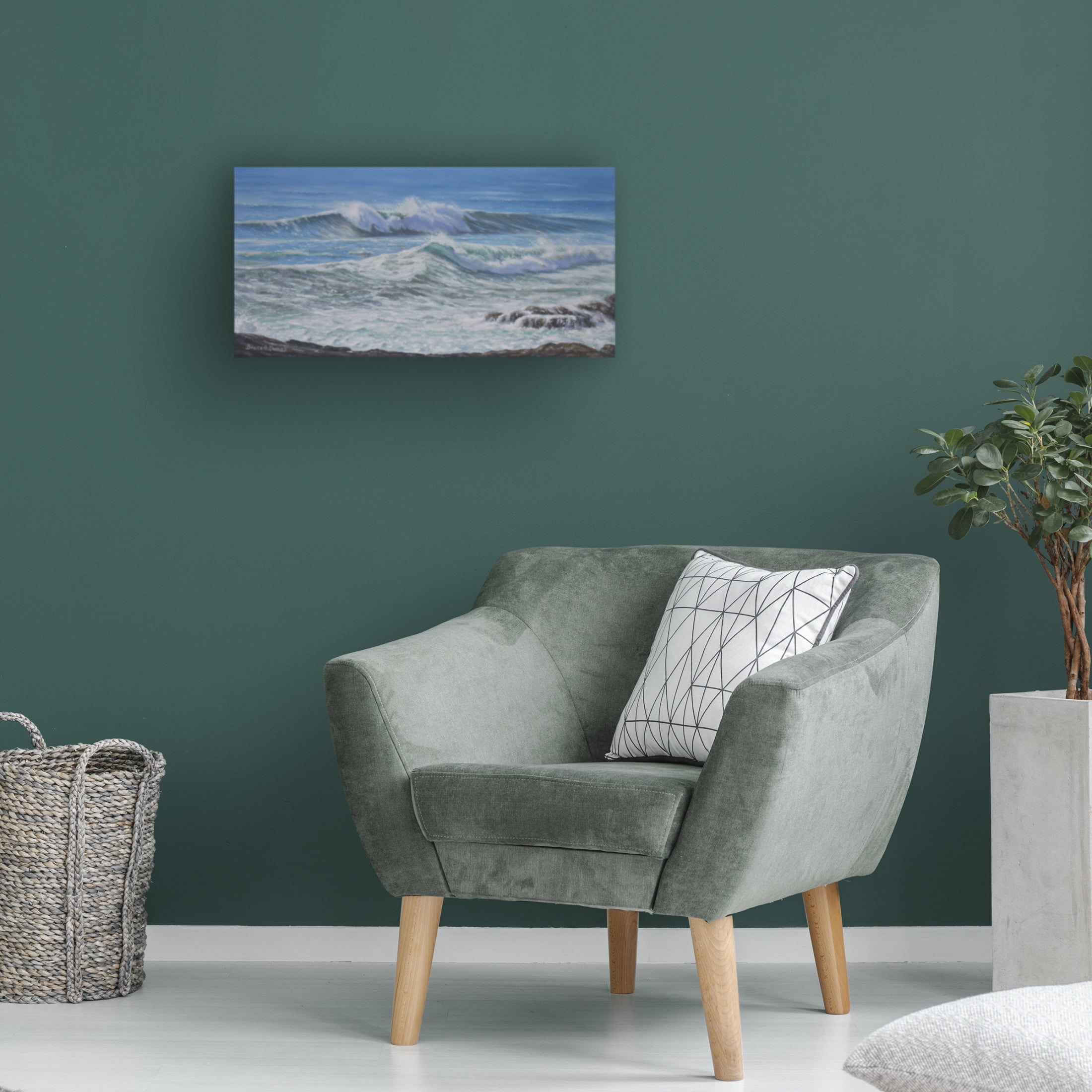 Canvas Wall Art - Bruce Dumas 'Double-Breakers' Wall Art for Living Room, Bedroom, or Office Décor by Trademark Fine Art - 47 x 24 Inches