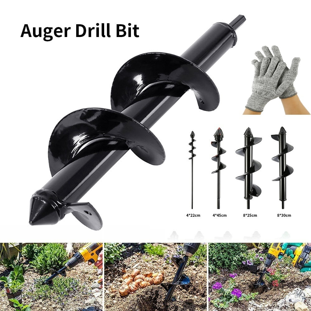 1PC Auger Drill Bit Drill Head for Digging Hole for Garden Yard
