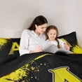 thumbnail image 5 of Manfei Boys Girls Letter Monogrammed A Bedding Comforter Set 2pcs,Sport Baseball Twin Comforter Sets Microfiber,Graffiti Splash Breathable Bedding Set,Ultra Soft Home Decor,Reversible, 5 of 8