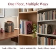 thumbnail image 6 of Unique Bargains Large Flower Design Floral Metal Bookends Black Style A 4.7"x3.2"x7.3", 6 of 6