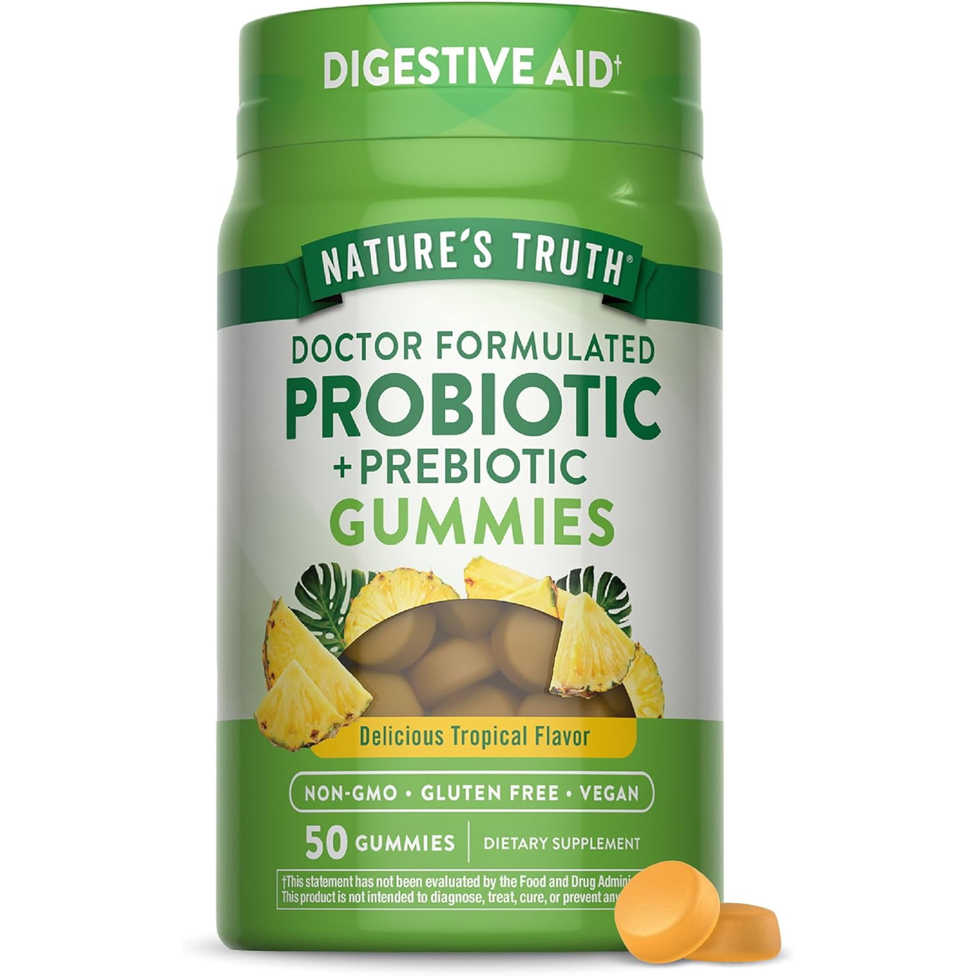 Probiotic Gummies | 50 Count | For Men and Women | Digestive Health Supplement | by Nature's Truth