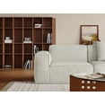 thumbnail image 5 of 118-inch modular sofa can be converted into an oversized sofa bed Free conversion sofa set flexible configuration, soft corduroy cloud velvet fabric Three-person combination with footrest -white, 5 of 8