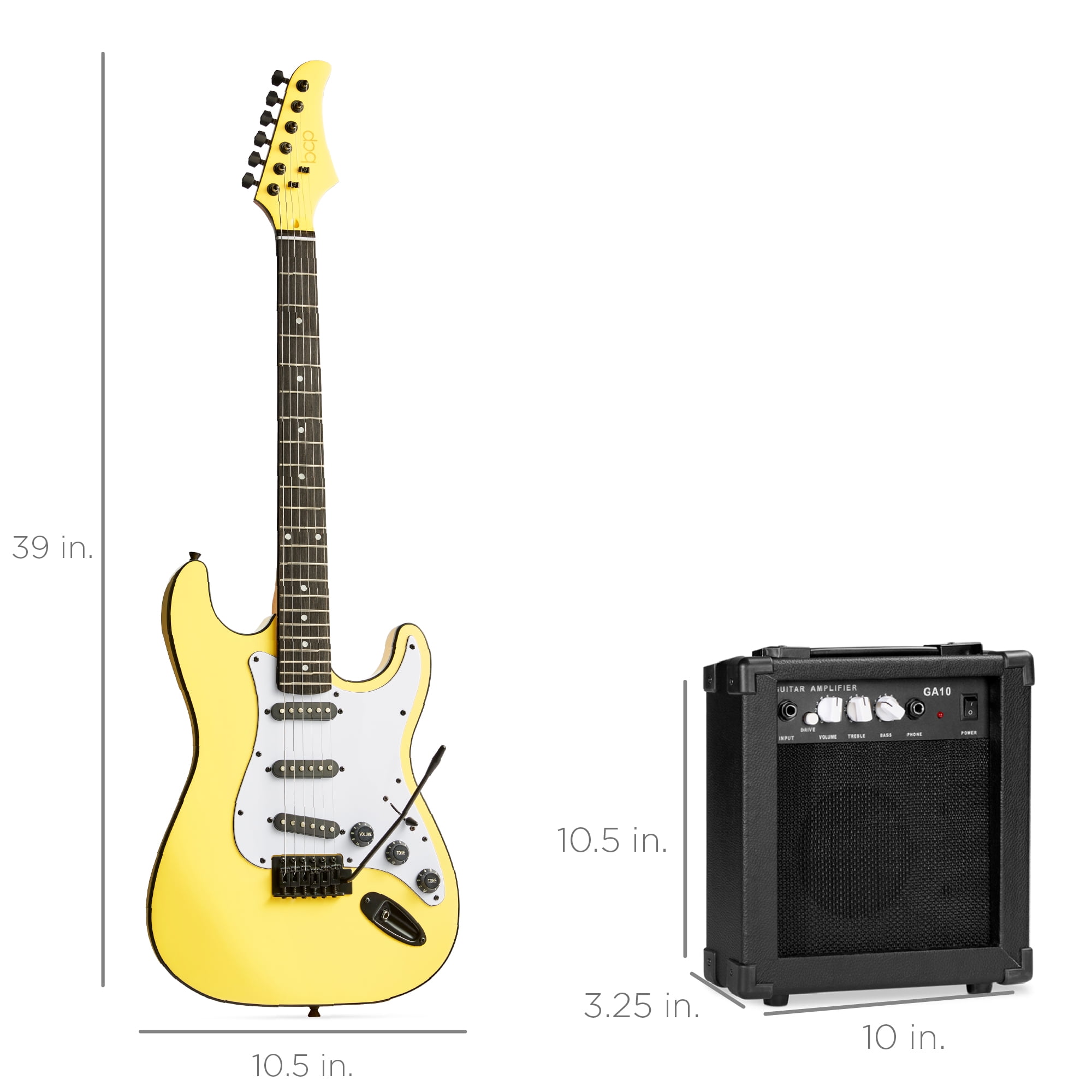 Best Choice Products 39in Full Size Beginner Electric Guitar Kit with Case, Strap, Amp, Whammy Bar - Natural Best Choice Products 39in Full Size Beginner Electric Guitar Kit with Case, Strap, Amp, Whammy Bar - Natural