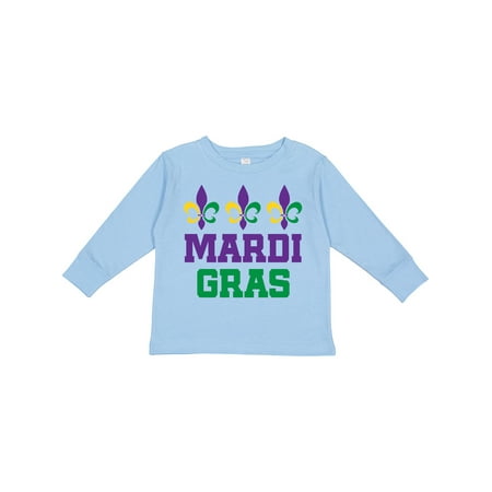 

Inktastic Mardi Gras Fleur De Lis Trio Gift Toddler Boy or Toddler Girl Long Sleeve T-Shirt