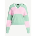 thumbnail image 5 of Scoop Women’s and Women’s Plus Oversized Rugby Sweater, Midweight, Sizes XS-4X, 5 of 5