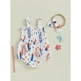 thumbnail image 6 of BemeyourBBs Baby Girls Rompers Independence Day Summer Jumpsuits with Headband, 6 of 9