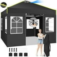 thumbnail image 5 of SANOPY 10' x 10' Outdoor Canopy Party Tent EZ Pop Up Canopy Commercial Instant Canopies Gazebo with Air Vent, 8 Stakes & 4 Ropes & 4 Sandbags for Beach Wedding Picnics Camping, 5 of 13