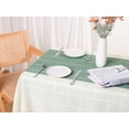 thumbnail image 5 of REGALWOVEN Rustic Tablecloth Cotton Linen Waterproof Table Cover with Tassels Green 55"x71", 5 of 5
