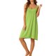 thumbnail image 1 of INSPIRE CHIC Camisón de Mujer Sin Espalda con Tirantes Cruzados, Pijamas Sueltos, Ropa de Casa Casual, Verde Brillante, 1 of 6