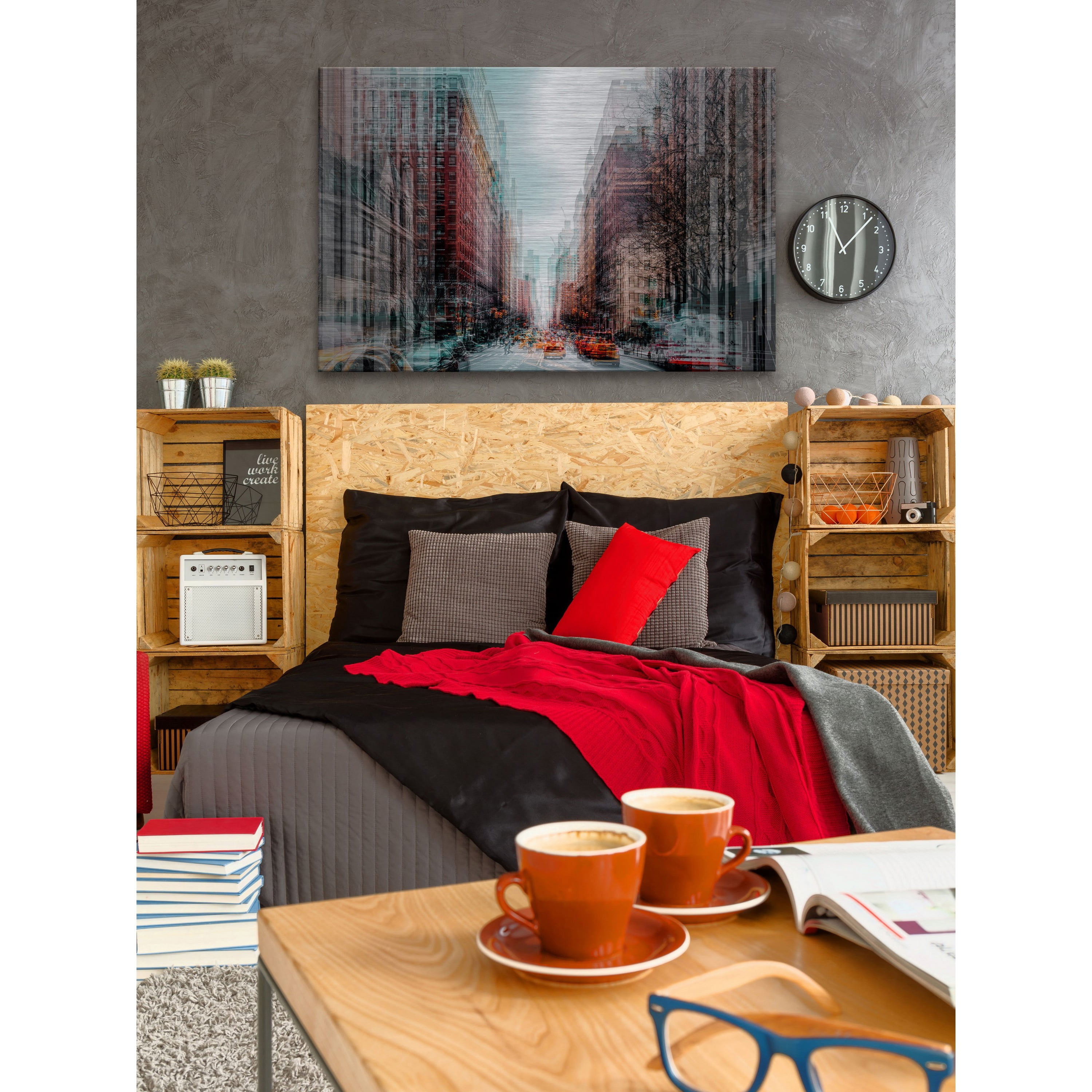 "Metropolitan" Painting Print on Brushed Aluminum