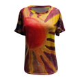 thumbnail image 3 of T-Shirt à Col en V Femme Mode Décontractée Grande Taille Paysage Fleurs Impression T-Shirt à Col en V Hauts Femmes Hauts Grande Taille Hauts à Col en V pour Femmes T-Shirts Grande Taille pour Femmes, 3 of 5