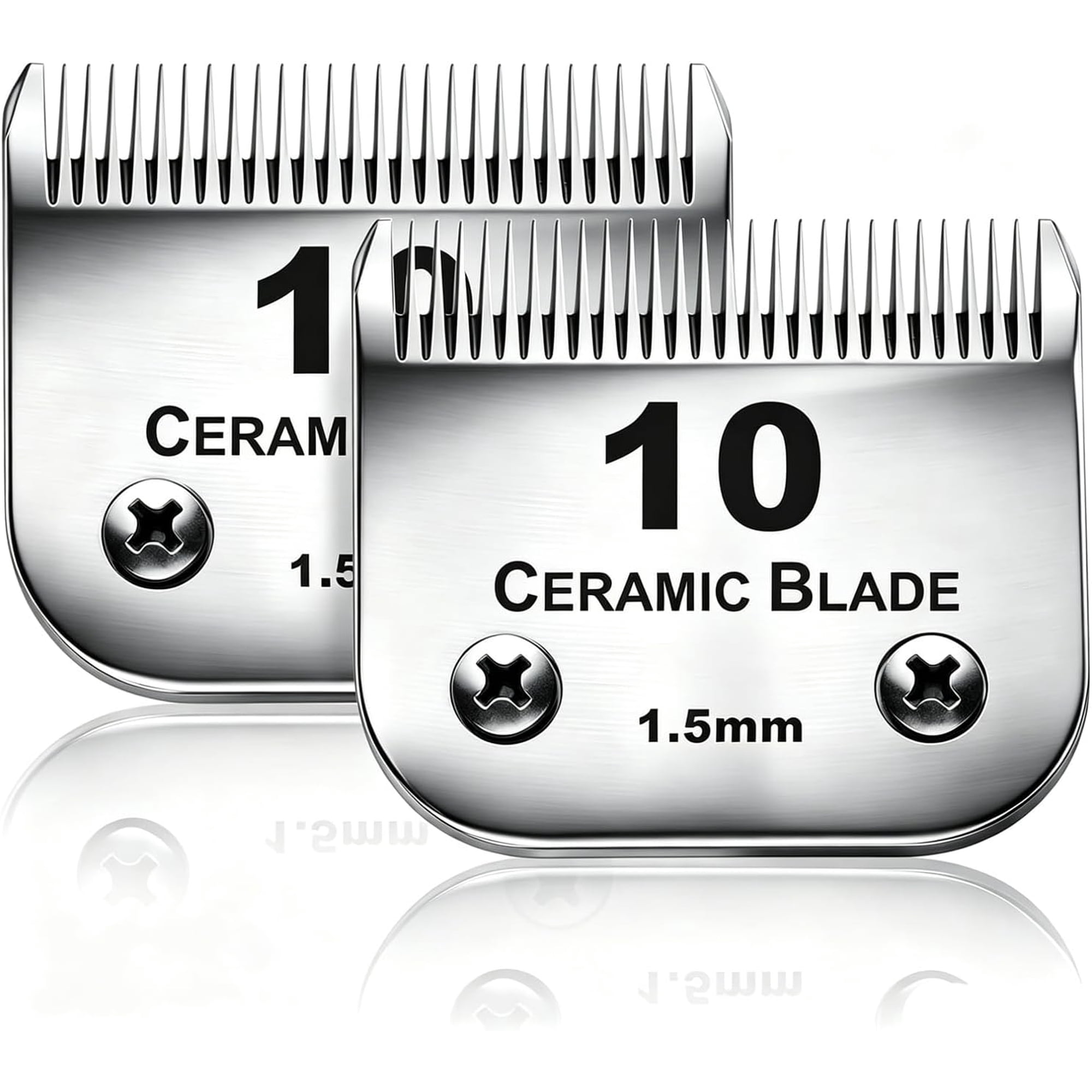 2PC #10 Blade Detachable Pet Clipper Replacement Blades Compatible with Andis Pet Clipper/Oster A5/Wahl KM Series Dog Clipper