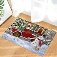 thumbnail image 3 of Christmas Mats for Front Door Cute Snowman Xmas Tree Truck Indoor Doormat Front Door Mat Farm Hut Dreamy Snow Scenery Non Slip Rubber Backing Absorbent Washable Floor Mat Entrance Carpet Pet Mat, 3 of 6