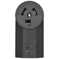 KYascend NEMA 10-30R Receptacle 3-Pole 3-Wire Surface Mount Range Power Receptacle, Industrial Grade 30A 125/250V UL Listed, Black