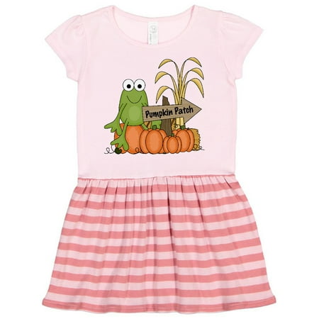 

Inktastic Frog at a Pumpkin Patch Gift Toddler Girl Dress