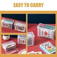 2pcs Transparent Game Cards Storage Box Portable Playing Card Container