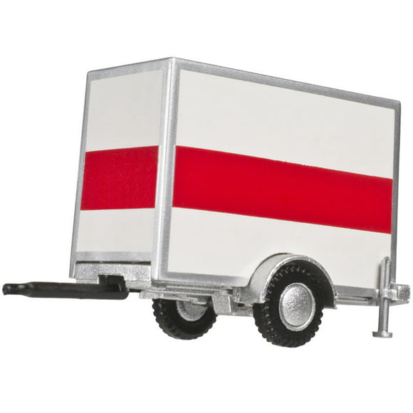 Atlas 60000099 HO Red Stripe Delivery Standard Box Trailer with Single Axle