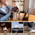 thumbnail image 4 of 1set PU Leather Eyeglasses Case with Suede Fiber Glasses Cleaning Cloth Black 172x84x7mm, 4 of 9