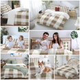 thumbnail image 6 of Brown Plaid Bedding 3 Piece Duvet Cover Set Twin Size, Spring Summer Farmhouse Buffalo Checkered Soft Microfiber Comforter Cover with Zipper Closure & Pillowcases, Wrinkle & FadeResistant Quilt Cover, 6 of 9