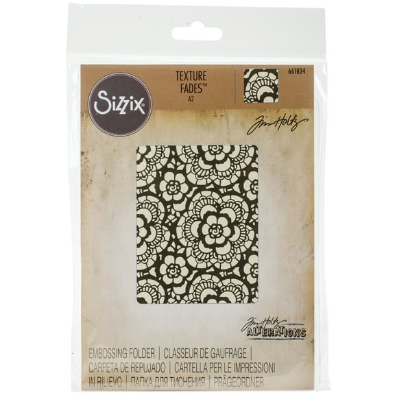 Sizzix Texture Fades Embossing Folder - Lace by Tim Holtz