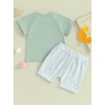 thumbnail image 4 of Bslissey 6M 12M 18M 24M 3T Toddler Baby Girls Shorts Set Short Sleeve Letter Print T-shirt with Elastic Waist Pockets Shorts 2Pcs Outfits Infant Summer Casual Clothes, 4 of 10