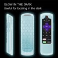 thumbnail image 6 of Fintie Remote Silicone Case for Roku Voice, Roku Express 4K+ 2021, Ultra LT Enhanced Voice, Express 3930, Premiere+ 3921, Streaming Stick+ Remote, Honey Comb Anti Slip Shockproof Cover, Blue Glow, 6 of 8