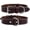 Brown, variant on DowgClub Leather Dog Collar with Double D Rings - Handmade Full Grain Leather for Extra Large Dogs, Brown
