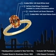 thumbnail image 2 of Gem Stone King 14K Two Tone Gold Ecstasy Mystic Topaz and Lab Grown Diamond Engagement Ring for Women | 2.16 Cttw | Oval 9X7MM | Gemstone November Birthstone | Size 8, 2 of 6