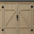 thumbnail image 2 of VEIKOUS 8ft x 4ft Wood Storage Shed W/Sloped Roof and Lockable Doors for Tool, Bike Shelter, Brown, 2 of 14