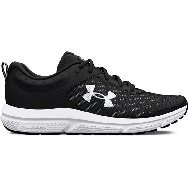Zapatos Under Armour Charged Assert 10 para hombre, negro/negro/blanco