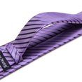 thumbnail image 3 of Set de corbatas Barry.Wang de seda lavanda, 150 cm, tejido a rayas, 3 of 7