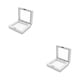 thumbnail image 4 of Caja de exhibición de marcos de joyería Cateissary 3D PE transparente 10 Uds. Blanco 7x7x2cm, 4 of 5