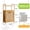 Natural + Bamboo + Bamboo#020, variant on Bamboo Folding Desk for Small Space, Computer Desk with Hidden Storage, Mid Century Foldable Table for Home Office and Bedroom, Walnut Brown