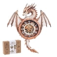 thumbnail image 1 of Reloj de madera 3D con forma de rompecabezas Rnfinewow Dragon, kit de bricolaje, 1 of 7
