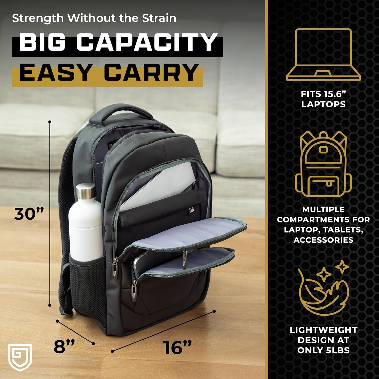 Gardava Faraday Backpack for Laptops and Phones, Electromagnetic Shielding Faraday Bag, Military Grade EMP Proof Protection for Security & Data Privacy