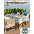 thumbnail image 5 of Outdoor Tablecloth with Umbrella Hole for Patio/Picnic/Party/Camping, Blue Coastal Starfish Waterproof Table Cloth Rectangle Table Cover Washable, Vintage Beige Nautical Coral Summer (54"x 80"), 5 of 8