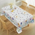 thumbnail image 5 of Spring Summer Tablecloth Rectangle, Wild Flowers Floral tablecloths, Stain Resistant Wrinkle Free Table Covers Table Cover for Party Picnic Dinner Decor, Whiter, 5 of 7