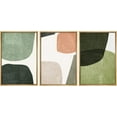 thumbnail image 3 of IDEA4WALL Framed Canvas Print Wall Art Set of 3 Trio of Multicolored Transparent Ovals Abstract Urban Multicolor Pastel Decoration for Living Room, Bedroom, Office - 24"x36"x3 Natural, 3 of 5