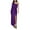 Purple, variant on Lenpel Women's Elegant Cocktail Dress One Shoulder Long Sleeve Split Ruched Maxi Dresses Party Wrap Dresses