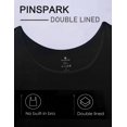 thumbnail image 6 of Pinspark Womens Workout Shirt Short Sleeve Basic Activewear Tops Double Lined Tennis Shirt Summer Casual, 6 of 6