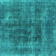 thumbnail image 1 of Ahgly Company Machine Washable Indoor Square Oriental Turquoise Blue Industrial Area Rugs, 8' Square, 1 of 4