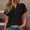 Black, variant on Womens Knit Tops 2 Piece Linen Set For Women Petite Womens Suits 2 Piece Set Business Women Business Suits 2 Piece Set Vacation Clothes Pants Sets Women 2 Piece Outfits