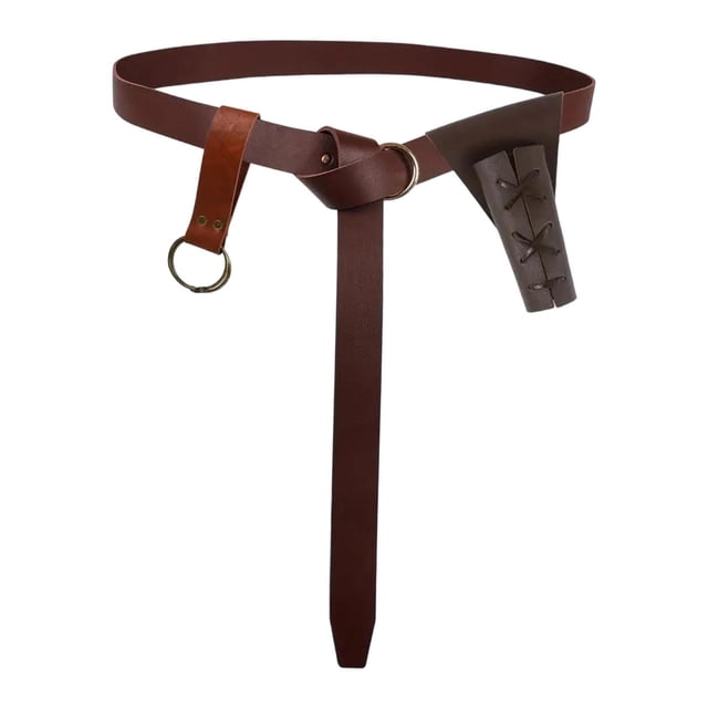 Cinturón de caballero medieval, accesorios de disfraz, manga de espada, pirata vikingo, cosplay Marrón
