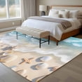 thumbnail image 4 of 6'x9' Area Rugs, Coastal Summer Beach Indoor Outdoor Area Rug for Living Room Bedroom, Starfish Shell Seaside Washable Bathroom Rugs Kitchen Floor Carpet Mats Home Decor Aesthetic, 4 of 8