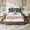 Gray, variant on Wooden Bed Frame Full Size with Bookcase Headboard and Sliding Barn Door, Farmhouse Bed Frame Full Size with Charging Station, LED Lights and 4 Storage Drawers, No Box Spring Needed, White