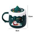 thumbnail image 2 of Taza de café navideña de cerámica, linda taza de café navideña, regalo de Navidad para mujeres, hombres, niños, oficina y uso personal., 2 of 5